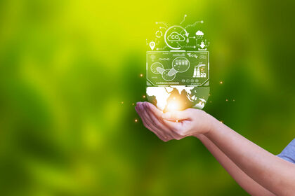 human hand display icon virtual energy saving concept conservati Image-5588